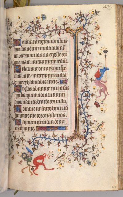 Heures de Charles le Noble, roi de Navarre 1361-1425 : fol. 212r, texte, c. 1405 - Master of the Brussels Initials and Associates