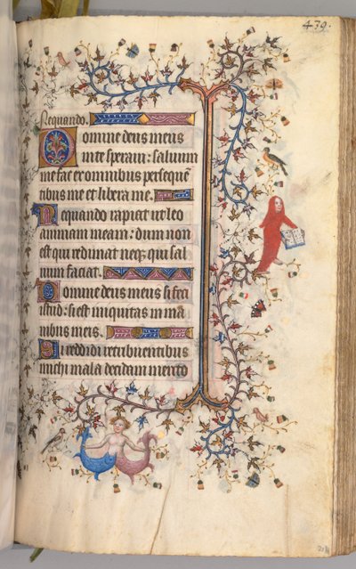 Heures de Charles le Noble, roi de Navarre 1361-1425 : fol. 214r, texte, vers 1405 - Master of the Brussels Initials and Associates
