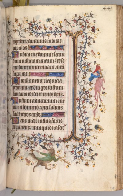 Heures de Charles le Noble, Roi de Navarre 1361-1425 : fol. 215r, Texte, vers 1405 - Master of the Brussels Initials and Associates