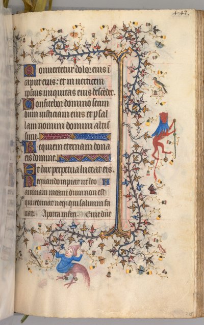 Heures de Charles le Noble, roi de Navarre 1361-1425 : fol. 216r, texte, vers 1405 - Master of the Brussels Initials and Associates