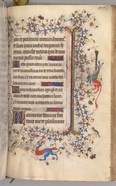Heures de Charles le Noble, Roi de Navarre 1361-1425 : fol. 218r, Texte, vers 1405 - Master of the Brussels Initials and Associates