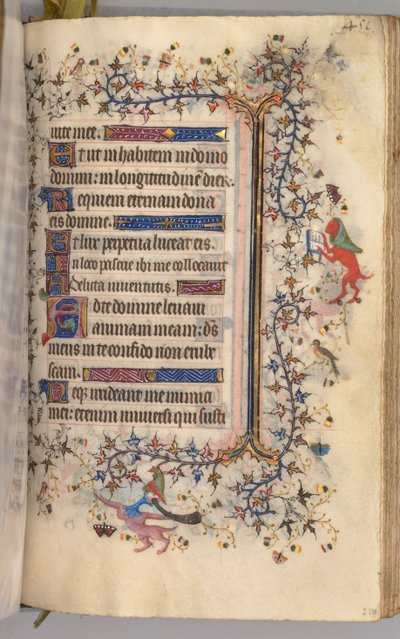 Heures de Charles le Noble, roi de Navarre 1361-1425 : fol. 220r, Texte, vers 1405 - Master of the Brussels Initials and Associates
