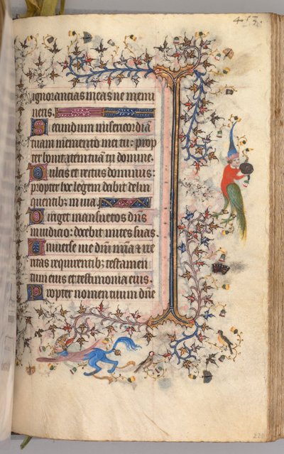 Heures de Charles le Noble, Roi de Navarre 1361-1425 : fol. 221r, Texte, c. 1405 - Master of the Brussels Initials and Associates