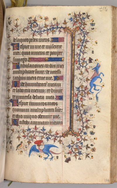 Heures de Charles le Noble, roi de Navarre 1361-1425 : fol. 222r, Texte, vers 1405 - Master of the Brussels Initials and Associates