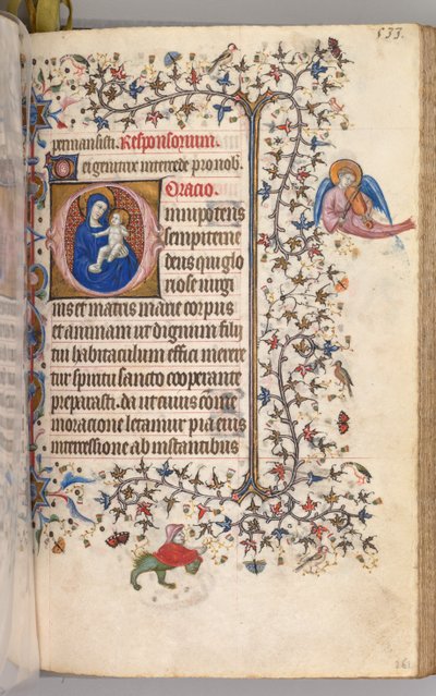 Heures de Charles le Noble, roi de Navarre 1361-1425: fol. 261r, Vierge et Enfant, vers 1405 - Master of the Brussels Initials and Associates