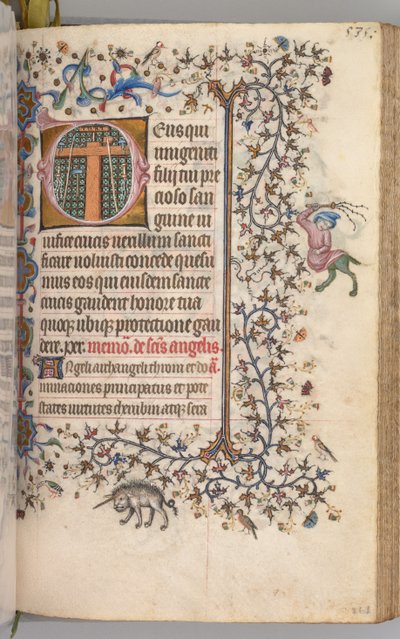 Heures de Charles le Noble, Roi de Navarre 1361-1425 : fol. 262r, Instruments de la Passion - Master of the Brussels Initials and Associates