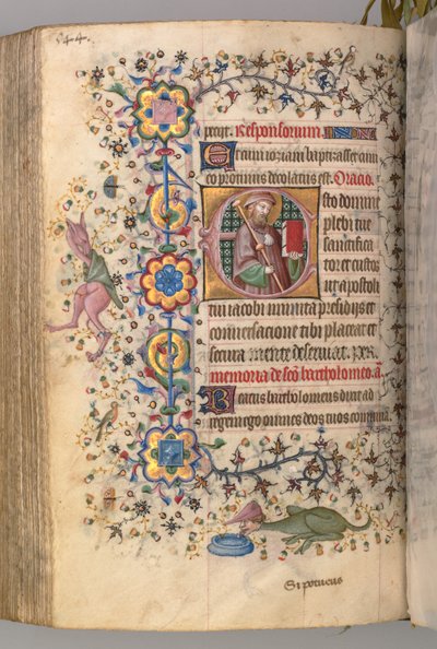Heures de Charles le Noble, Roi de Navarre 1361-1425 : fol. 266v, St. James, c. 1405 - Master of the Brussels Initials and Associates