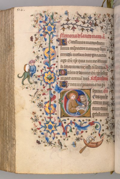 Heures de Charles le Noble, roi de Navarre 1361-1425 : fol. 271v, Saint Marc, c. 1405 - Master of the Brussels Initials and Associates