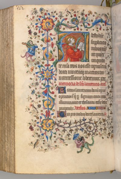 Heures de Charles le Noble, roi de Navarre 1361-1425, fol. 275v, Saint Vincent, vers 1405 - Master of the Brussels Initials and Associates