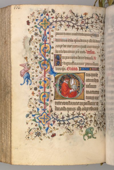 Heures de Charles le Noble, roi de Navarre 1361-1425, fol. 276v, Saint Denis, vers 1405 - Master of the Brussels Initials and Associates