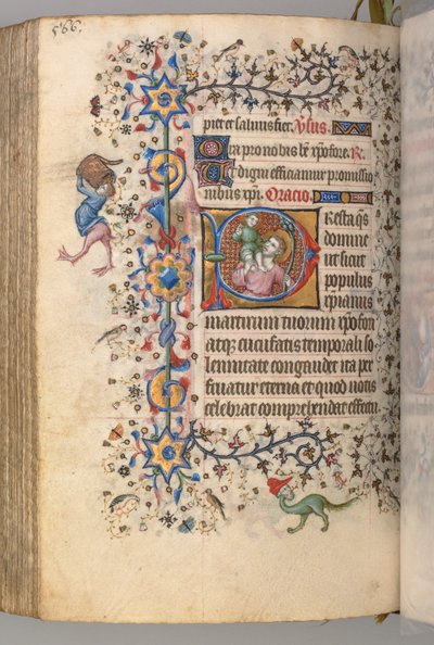 Les Heures de Charles le Noble, roi de Navarre 1361-1425, fol. 277v, Saint Christophe - Master of the Brussels Initials and Associates