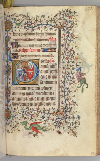 Heures de Charles le Noble, roi de Navarre 1361-1425, fol. 281r, SS. Côme et Damien - Master of the Brussels Initials and Associates