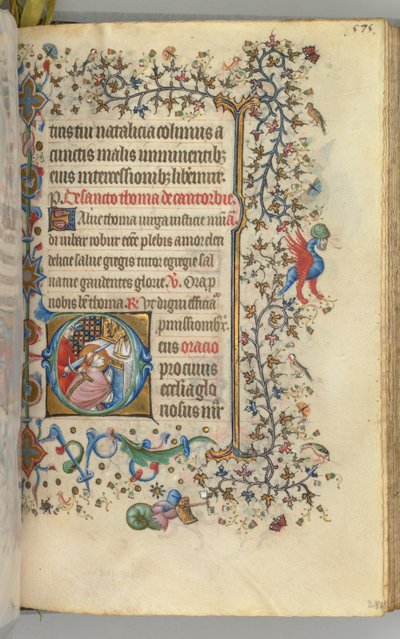 Heures de Charles le Noble, roi de Navarre 1361-1425, fol. 282r, Saint Thomas à Becket, vers 1405 - Master of the Brussels Initials and Associates