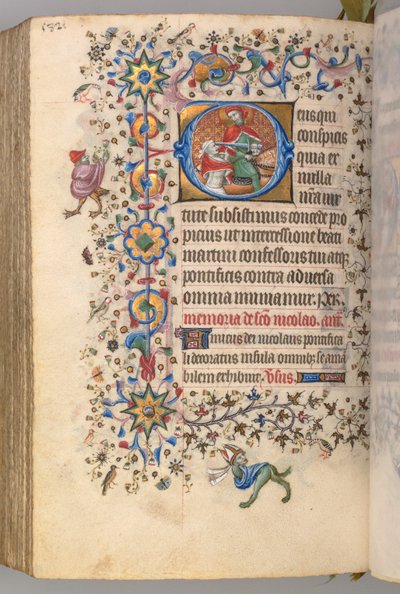 Heures de Charles le Noble, roi de Navarre 1361-1425, fol. 285v, Saint Martin, vers 1405 - Master of the Brussels Initials and Associates