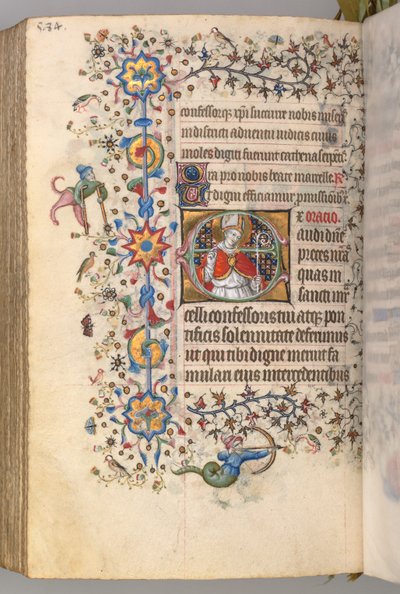Heures de Charles le Noble, roi de Navarre 1361-1425, fol. 286v, Saint Marcel, vers 1405 - Master of the Brussels Initials and Associates