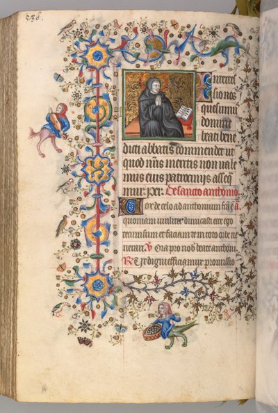 Heures de Charles le Noble, Roi de Navarre 1361-1425, fol. 287vr, Saint Benoît - Master of the Brussels Initials and Associates