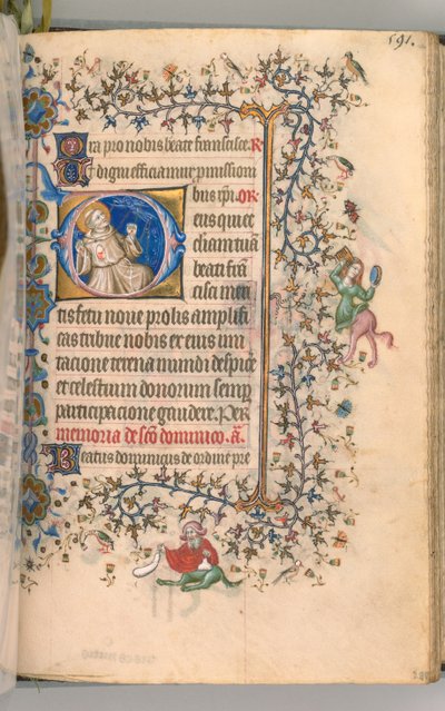 Heures de Charles le Noble, roi de Navarre 1361-1425, fol. 290r, Saint François - Master of the Brussels Initials and Associates