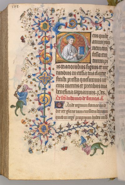 Heures de Charles le Noble, roi de Navarre : fol. 293v, St. Yoon - Master of the Brussels Initials and Associates