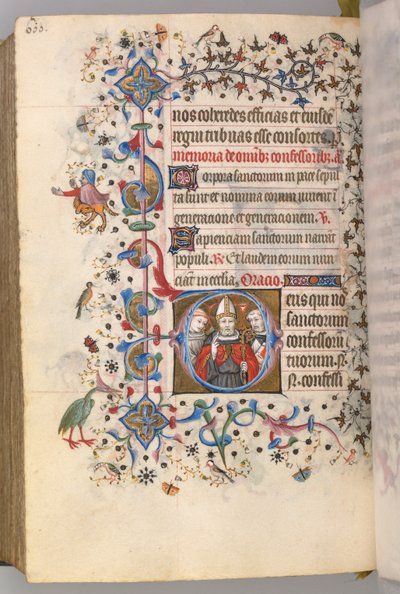 Heures de Charles le Noble, roi de Navarre 1361-1425, fol. 294v, Les Confesseurs, c. 1405 - Master of the Brussels Initials and Associates