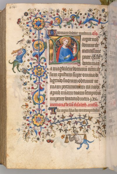 Heures de Charles le Noble, roi de Navarre 1361-1425, fol. 296v, Sainte Marie-Madeleine - Master of the Brussels Initials and Associates