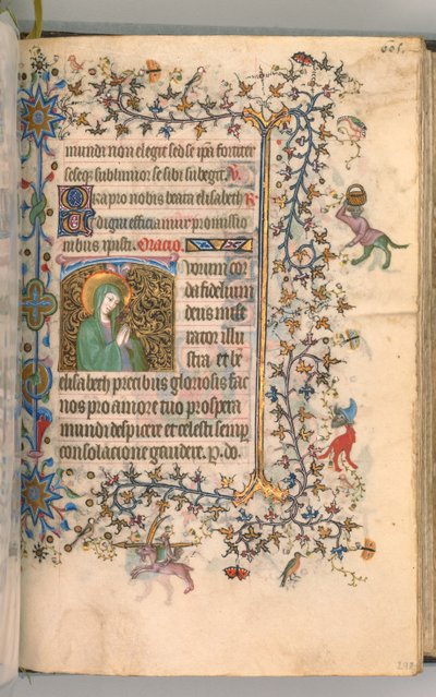 Heures de Charles le Noble, roi de Navarre 1361-1425, fol. 297r, Sainte Élisabeth, vers 1405 - Master of the Brussels Initials and Associates