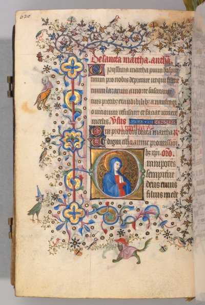 Heures de Charles le Noble, roi de Navarre 1361-1425, fol. 304v, Sainte Marthe, c. 1405 - Master of the Brussels Initials and Associates