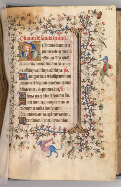 Heures de Charles le Noble, roi de Navarre 1361-1425, fol. 307r, Buste du Christ, vers 1405 - Master of the Brussels Initials and Associates