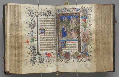 Heures de Charles le Noble, Roi de Navarre 1361-1425 : fol. 87v, Texte, vers 1405 - Master of the Brussels Initials and Associates