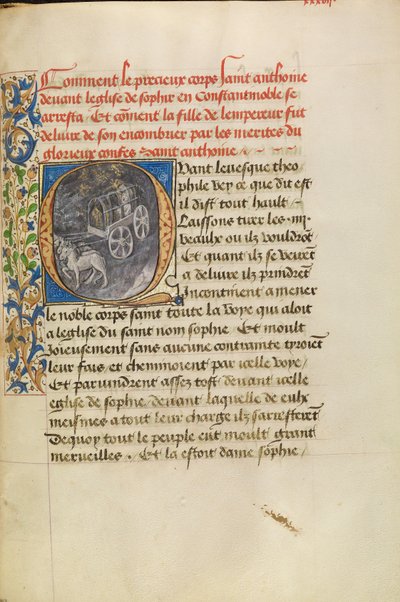 Initial Q : La châsse-reliquaire de saint Antoine Arrivée à l