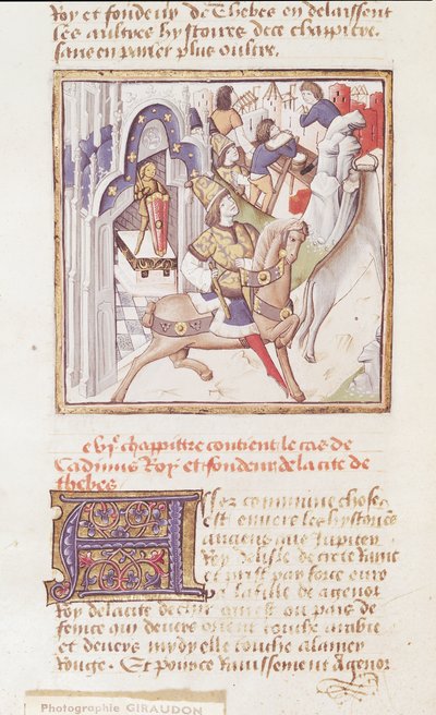 Ms 622 fol.9v Cadmus, fondateur de Thèbes, de 