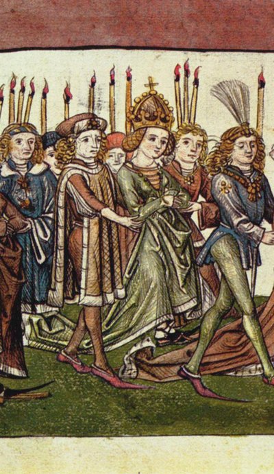 Reine Élisabeth de Luxembourg (détail) - Master of the Chronicle of the