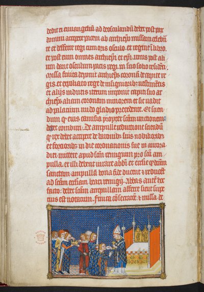 Le roi Charles V à genoux alors que l