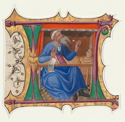 Initiale L avec prophète de l