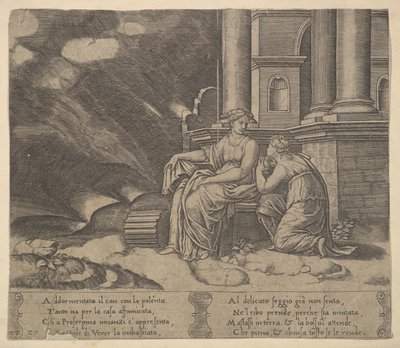 Proserpine donne à Psyché la boîte de beauté, de 