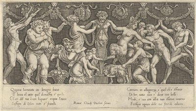 Speculum Romanae Magnificentiae: Sacrifice à Priape, 16e siècle - Master of the Die