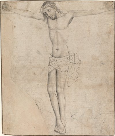 Christ en croix [recto] - Master of the Drapery Studies