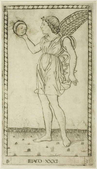 Génie du Soleil, planche 31 de Genii et Vertus - Master of the E Series Tarocchi