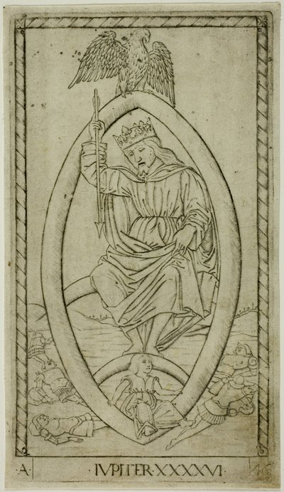 Jupiter, planche 46 de Planètes et sphères - Master of the E Series Tarocchi
