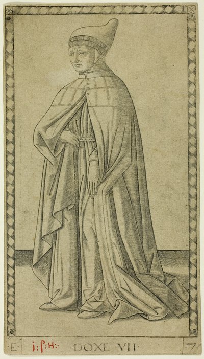 Le Doge, planche sept de Les Rangs et Conditions des Hommes - Master of the E Series Tarocchi