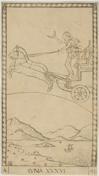 La Lune, planche 41 de Planètes et Sphères - Master of the E Series Tarocchi