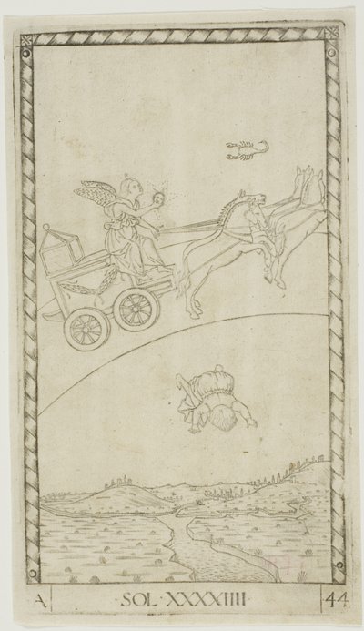 Le Soleil, planche 44 de Planètes et Sphères - Master of the E Series Tarocchi