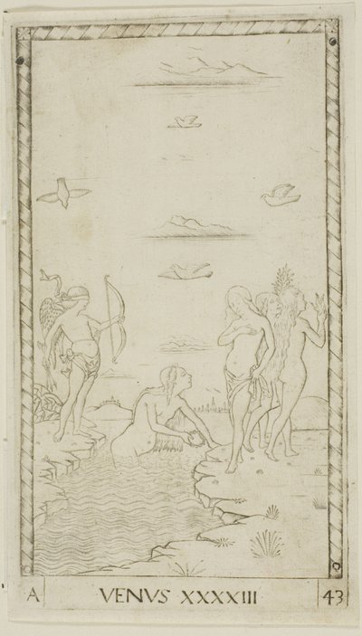 Vénus, planche 43 de Planètes et Sphères - Master of the E Series Tarocchi