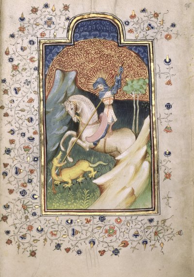 Saint Georges combattant le dragon - Master of the Embroidered Foliage