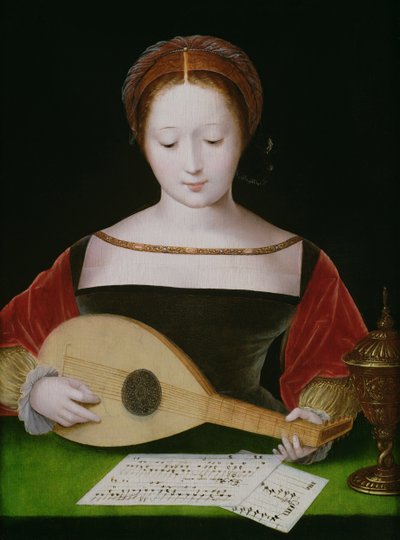 Marie-Madeleine jouant du luth - Master of the Female Half Lengths