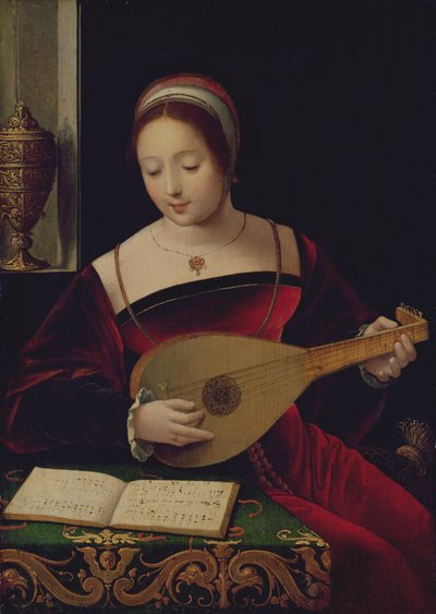 Marie-Madeleine jouant du luth - Master of the Female Half Lengths