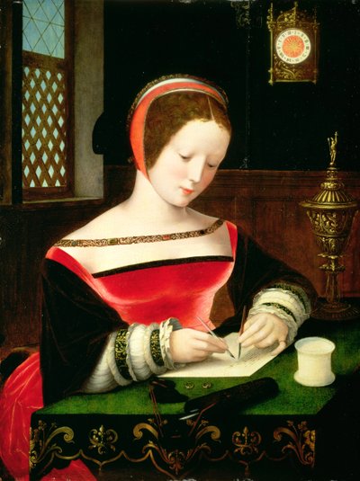 Sainte Marie-Madeleine écrivant - Master of the Female Half Lengths