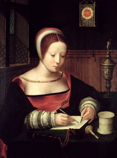 Sainte Marie-Madeleine écrivant - Master of the Female Half Lengths