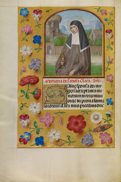 Sainte Clara avec un ostensoir - Master of the First Prayer Book of Maximilian