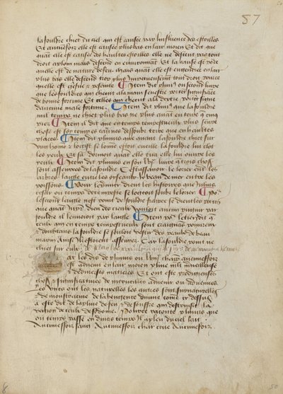 Historiated Initial P : Pluie de crapauds, de rainettes et de vermines - Master of the Geneva Boccaccio