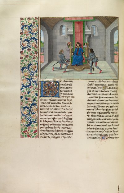 John of Gaunt invitant les invités au mariage de sa fille avec le roi du Portugal - Master of the Getty Froissart
